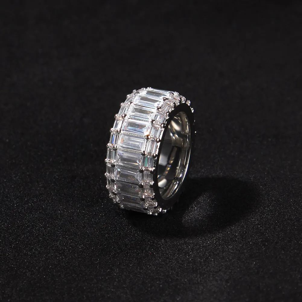 11mm Baguette-Cut Halo Band