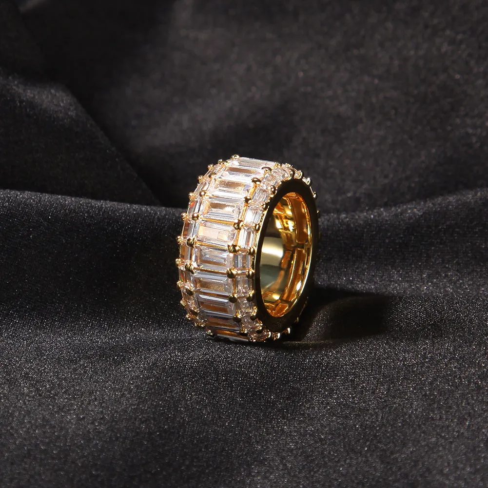 11mm Baguette-Cut Halo Band