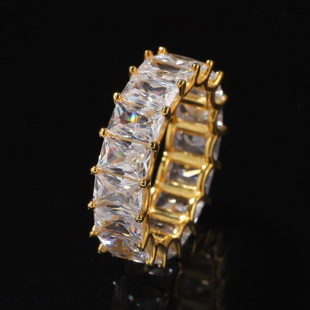 7mm Emerald Cut Eternity Ring