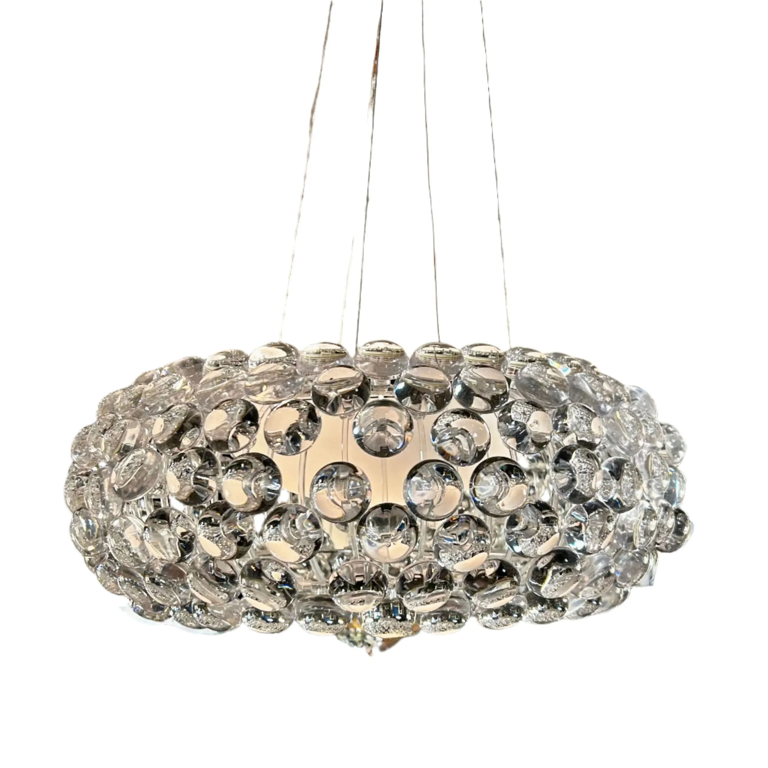 Clear Acrylic Balls Chandelier, Contemporary Design