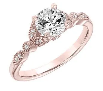 Contemporary Floral Engagement Ring