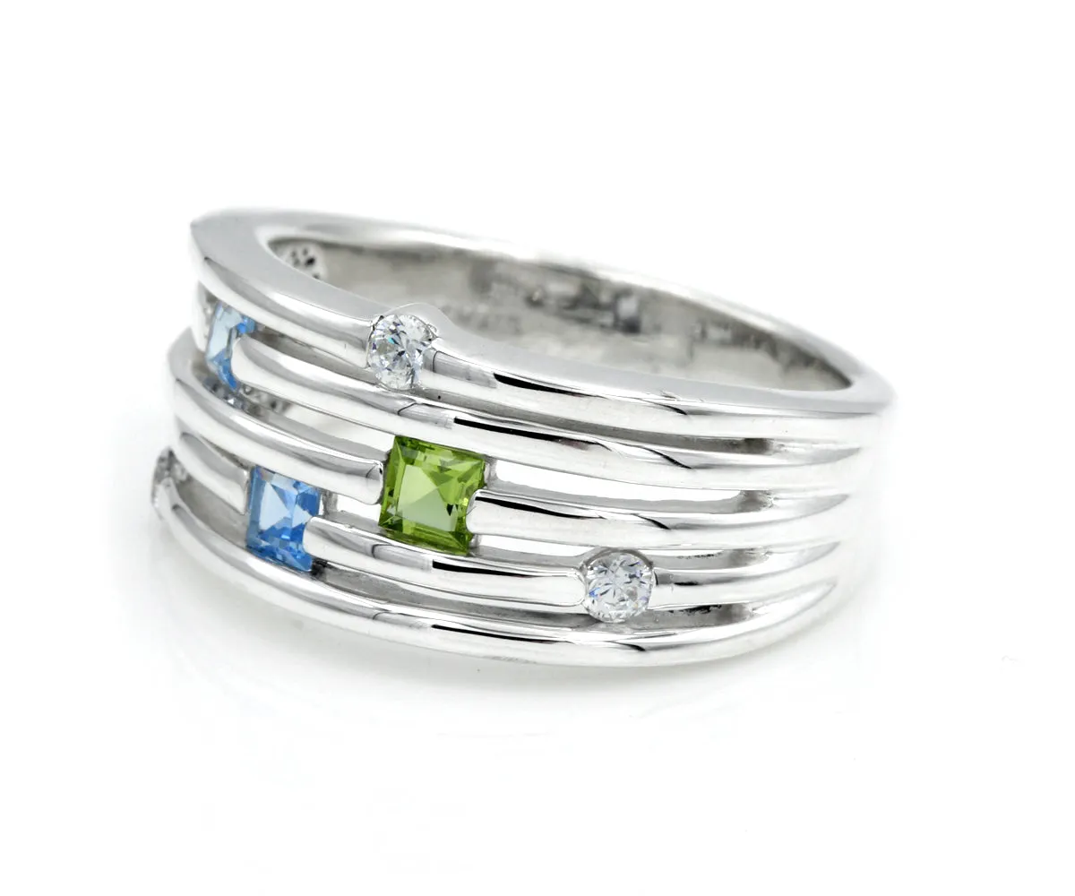 Contemporary Stacking Mother's Ring