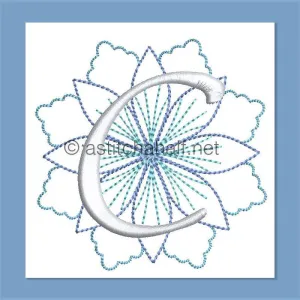 Frost and Frozen Monogram Letter C
