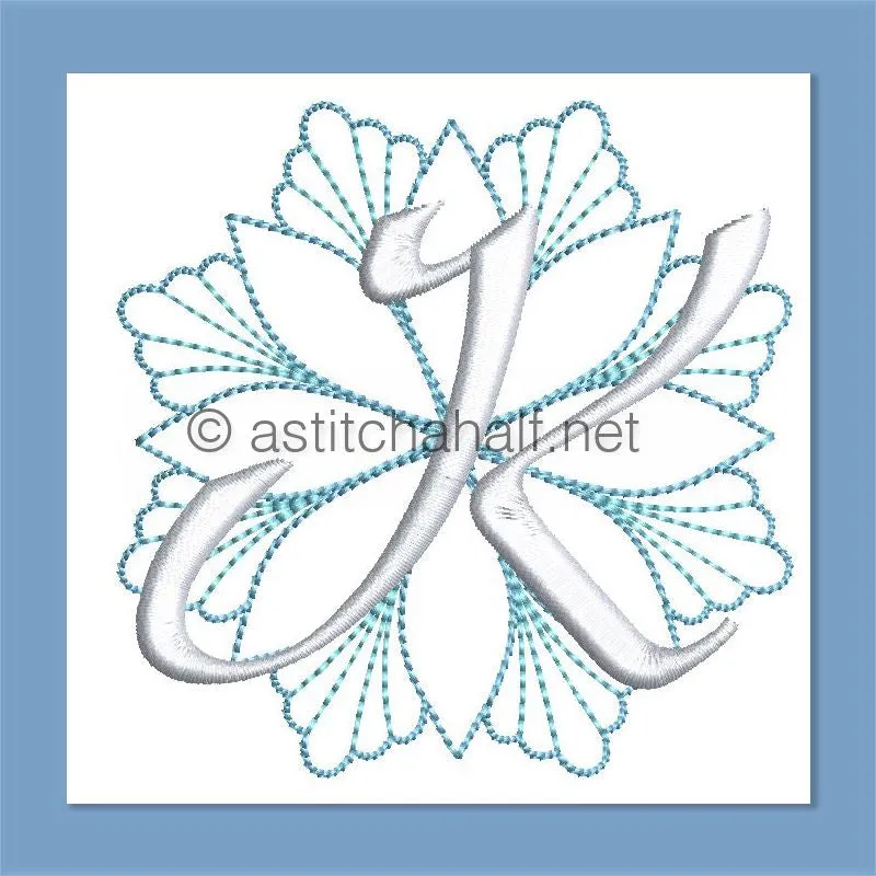 Frost and Frozen Monogram Letter K