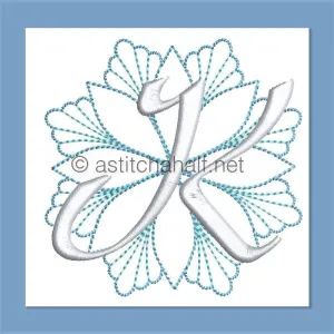 Frost and Frozen Monogram Letter K