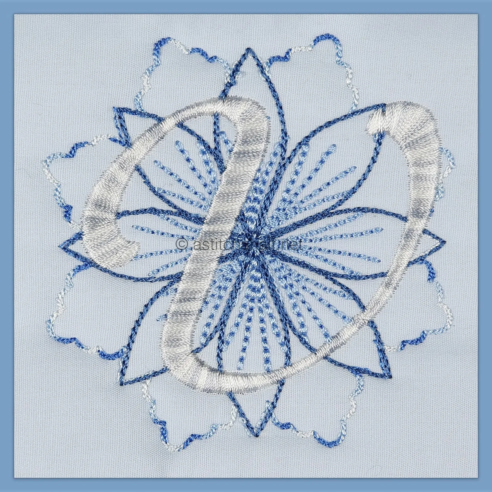 Frost and Frozen Monogram Letter V
