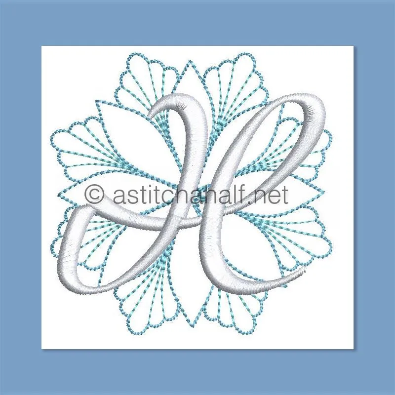 Frost and Frozen Monogram Letter X