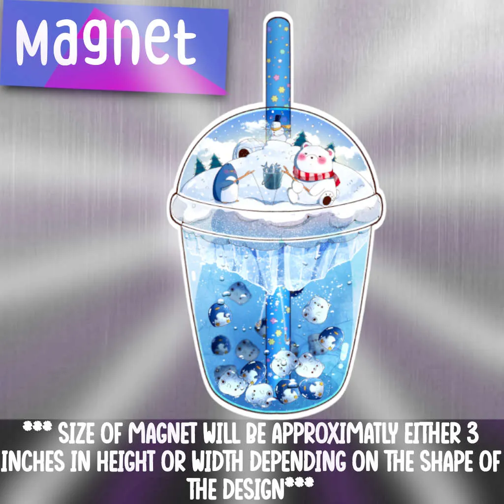 Frosty Boba Refrigerator Magnet