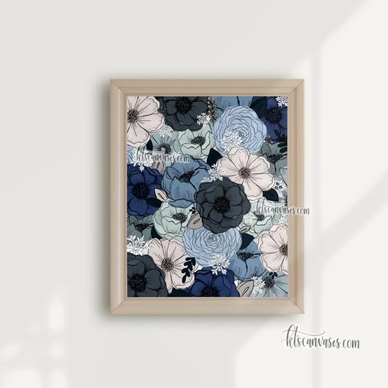 Frosty Florals Art Print