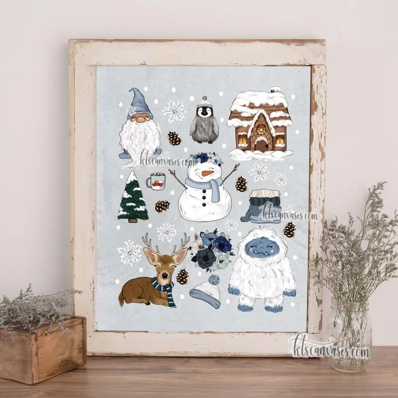 Frosty Florals Set of 2 Art Prints