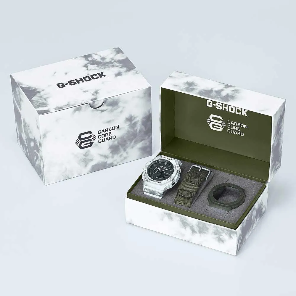 G-Shock Snow Camo Watch Set GAE-2100GC-7A