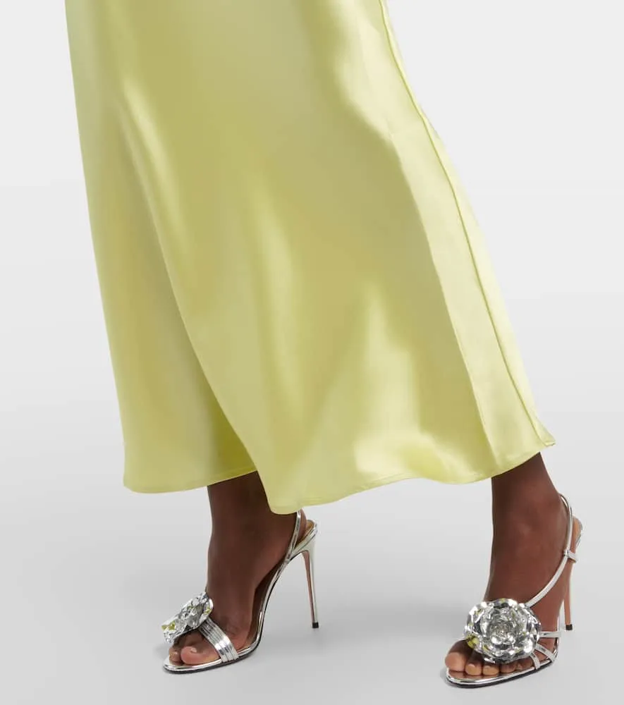 Galvan Cropped slip dress