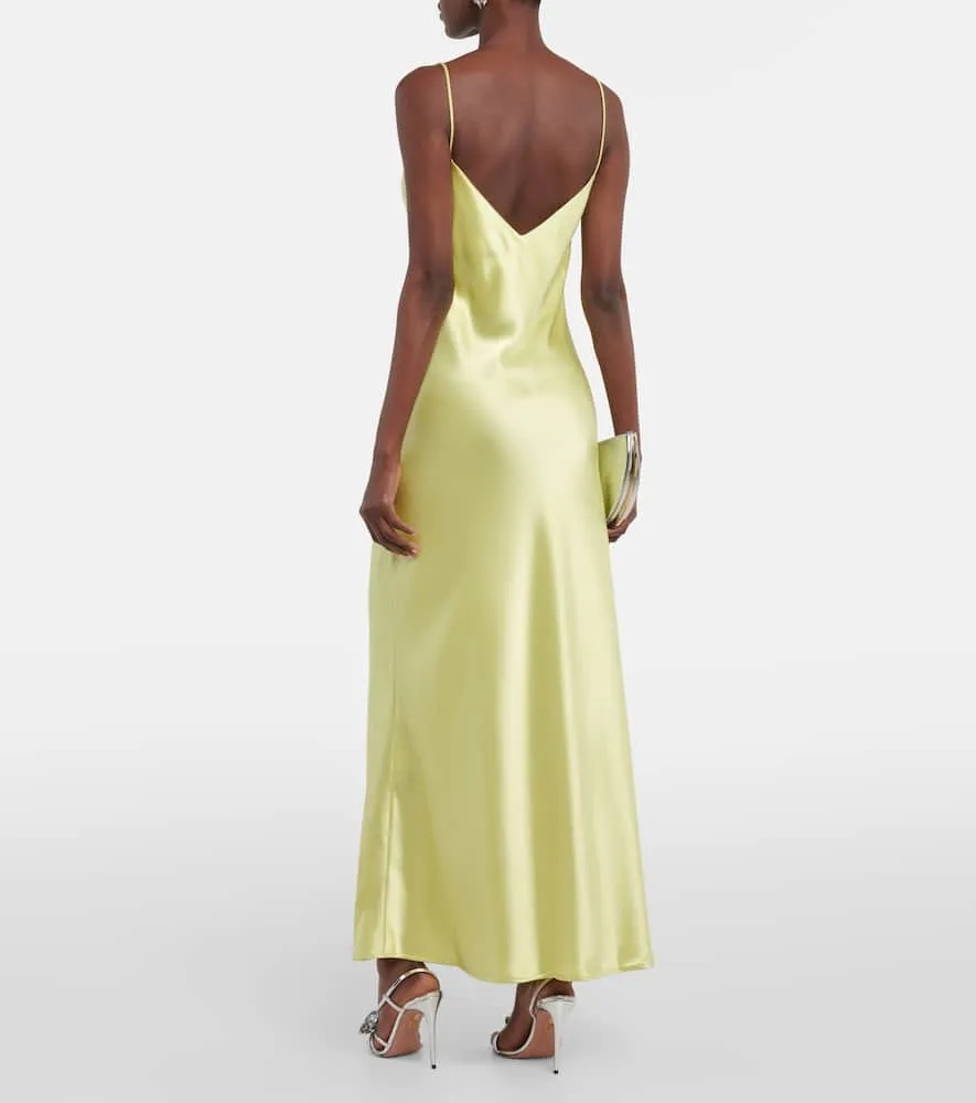 Galvan Cropped slip dress