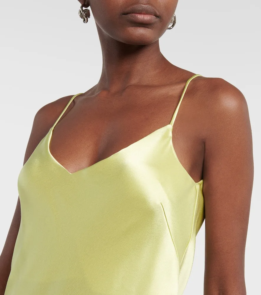 Galvan Cropped slip dress