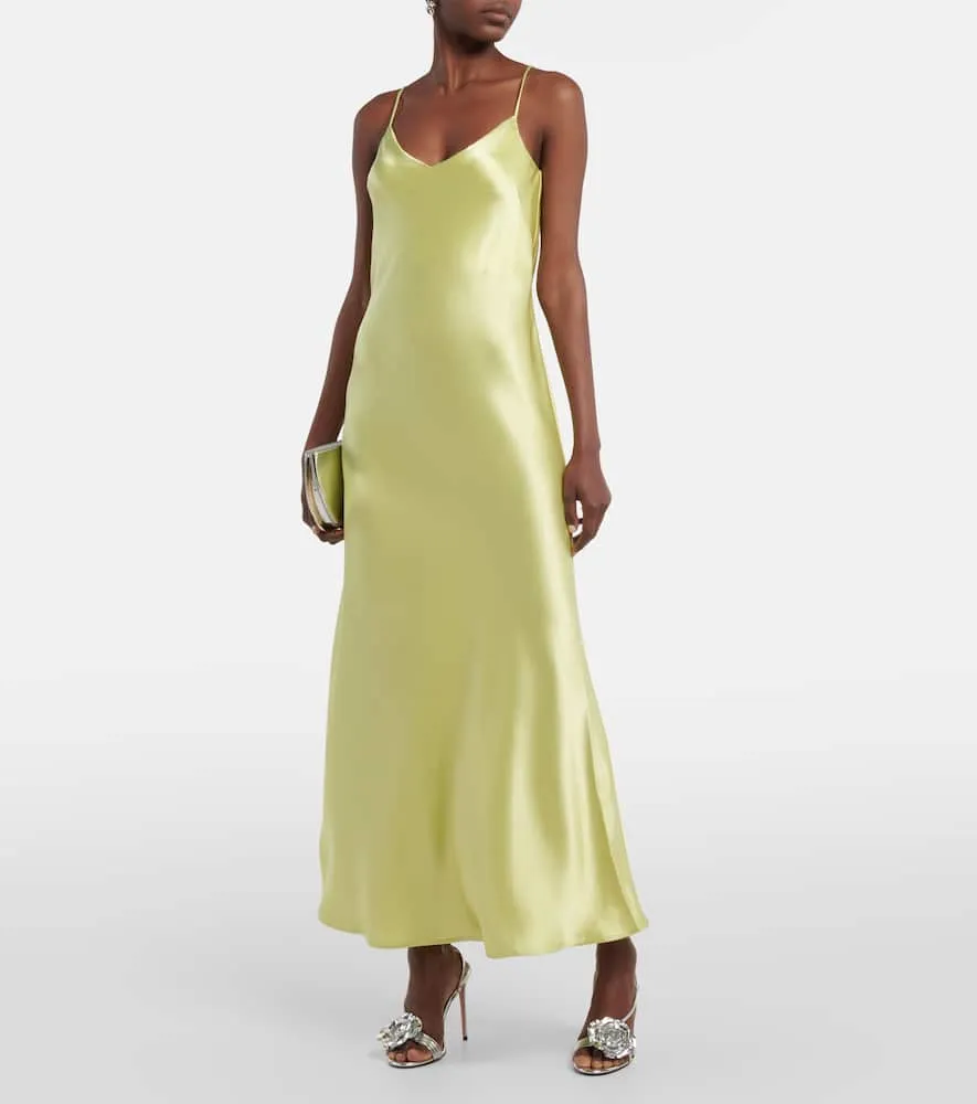 Galvan Cropped slip dress