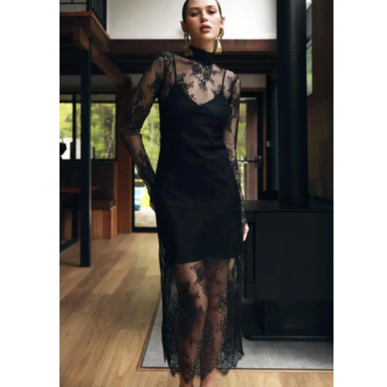 Ginia Asher Slip in Black GLA401