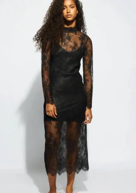 Ginia Asher Slip in Black GLA401
