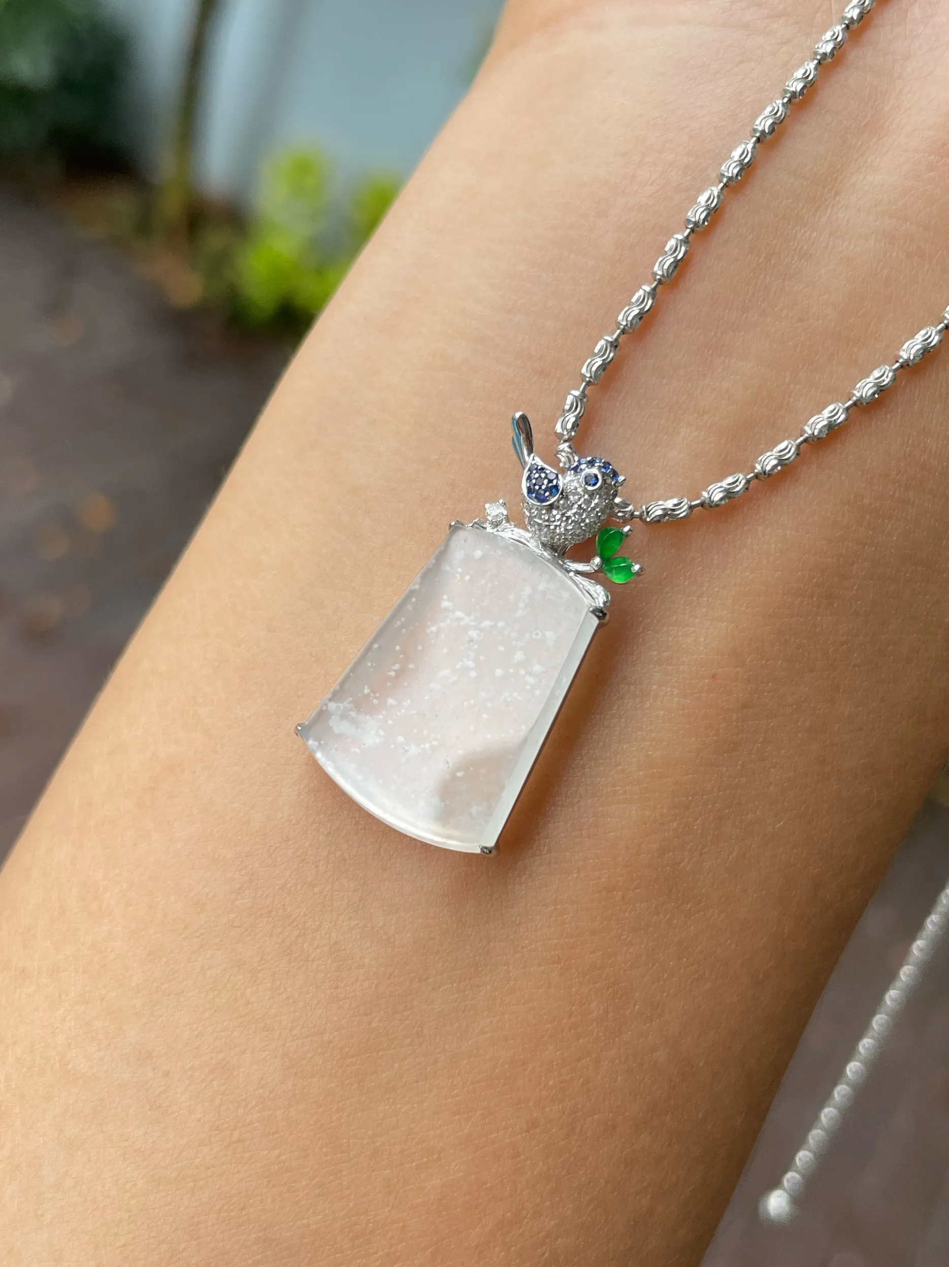 Glassy Jadeite Pendant - 无事牌 (NJP110)