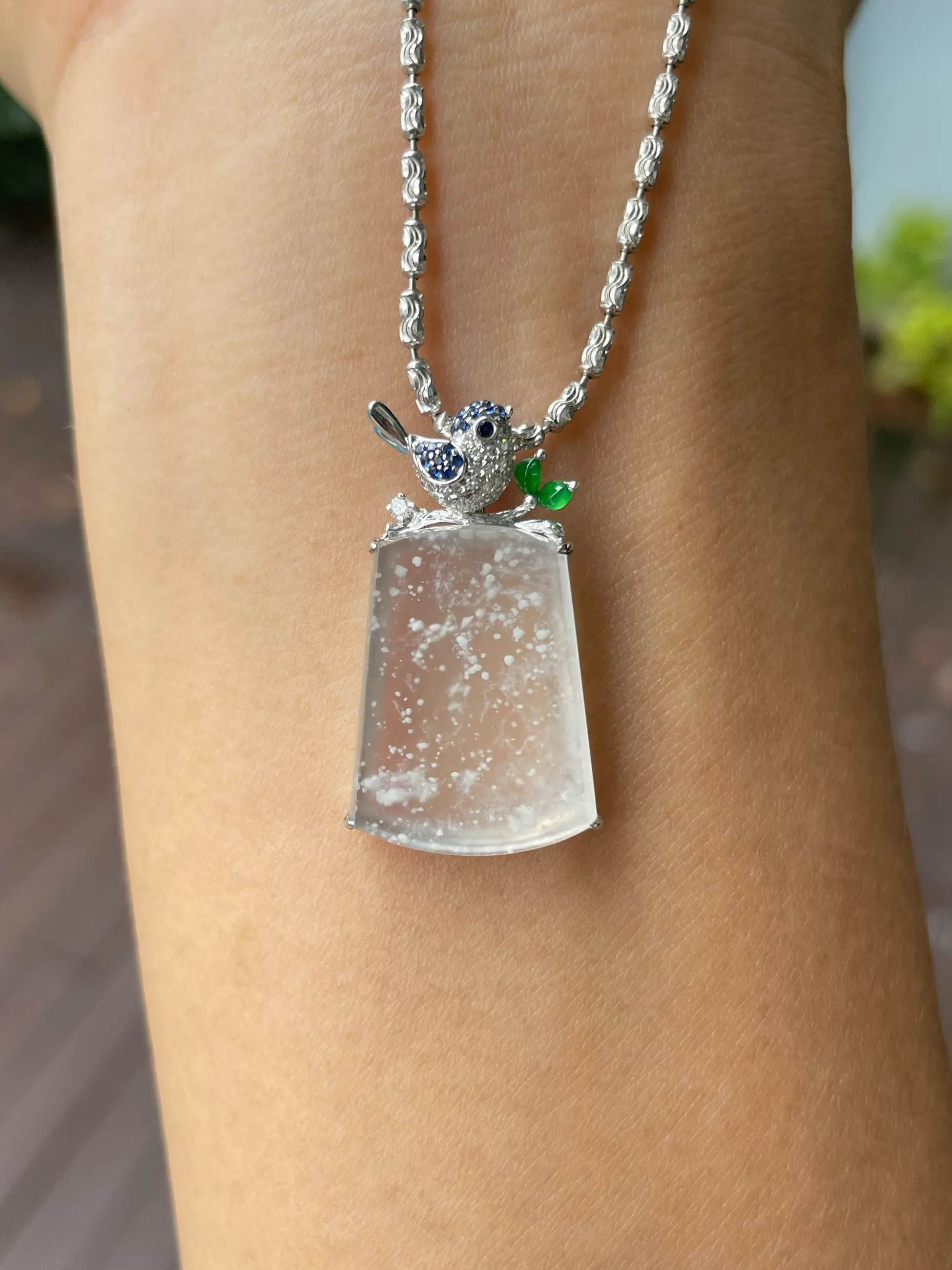 Glassy Jadeite Pendant - 无事牌 (NJP110)