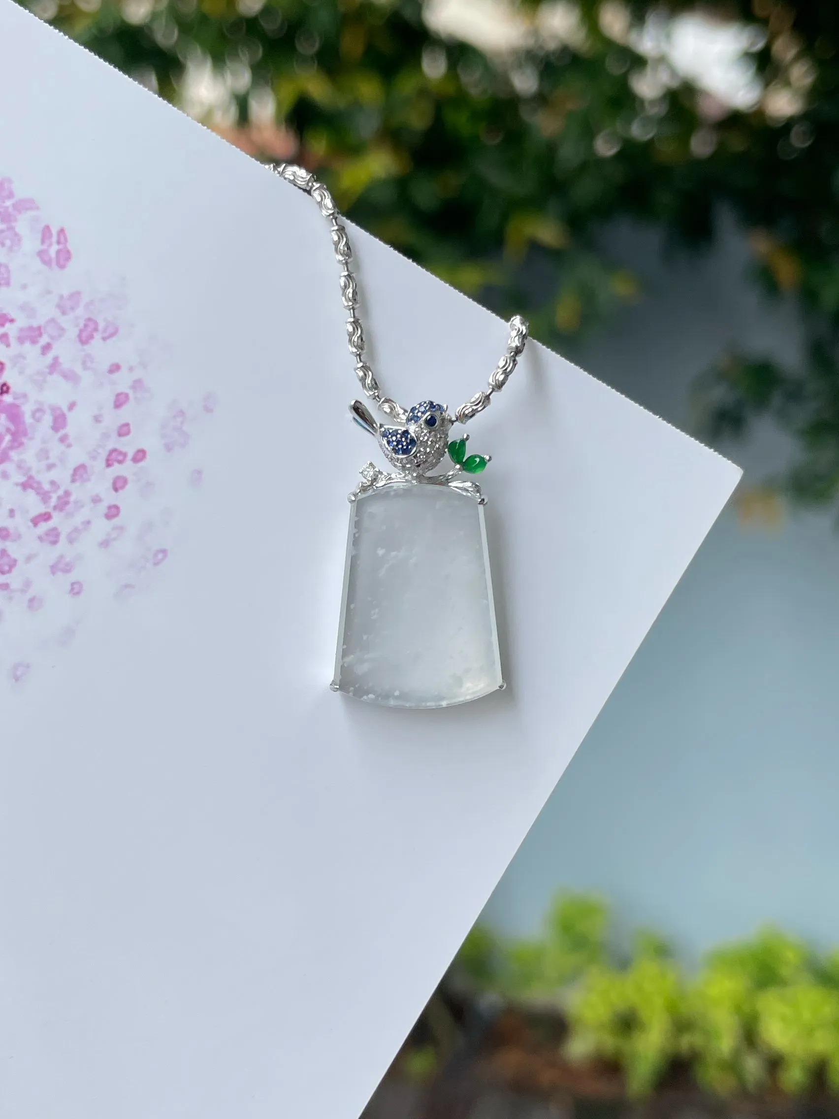 Glassy Jadeite Pendant - 无事牌 (NJP110)