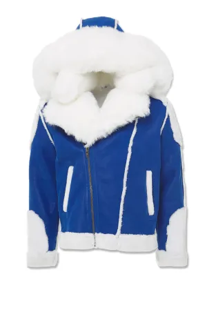 Jordan Craig - El Jefe Shearling Moto Jacket - Military Blue (91590)