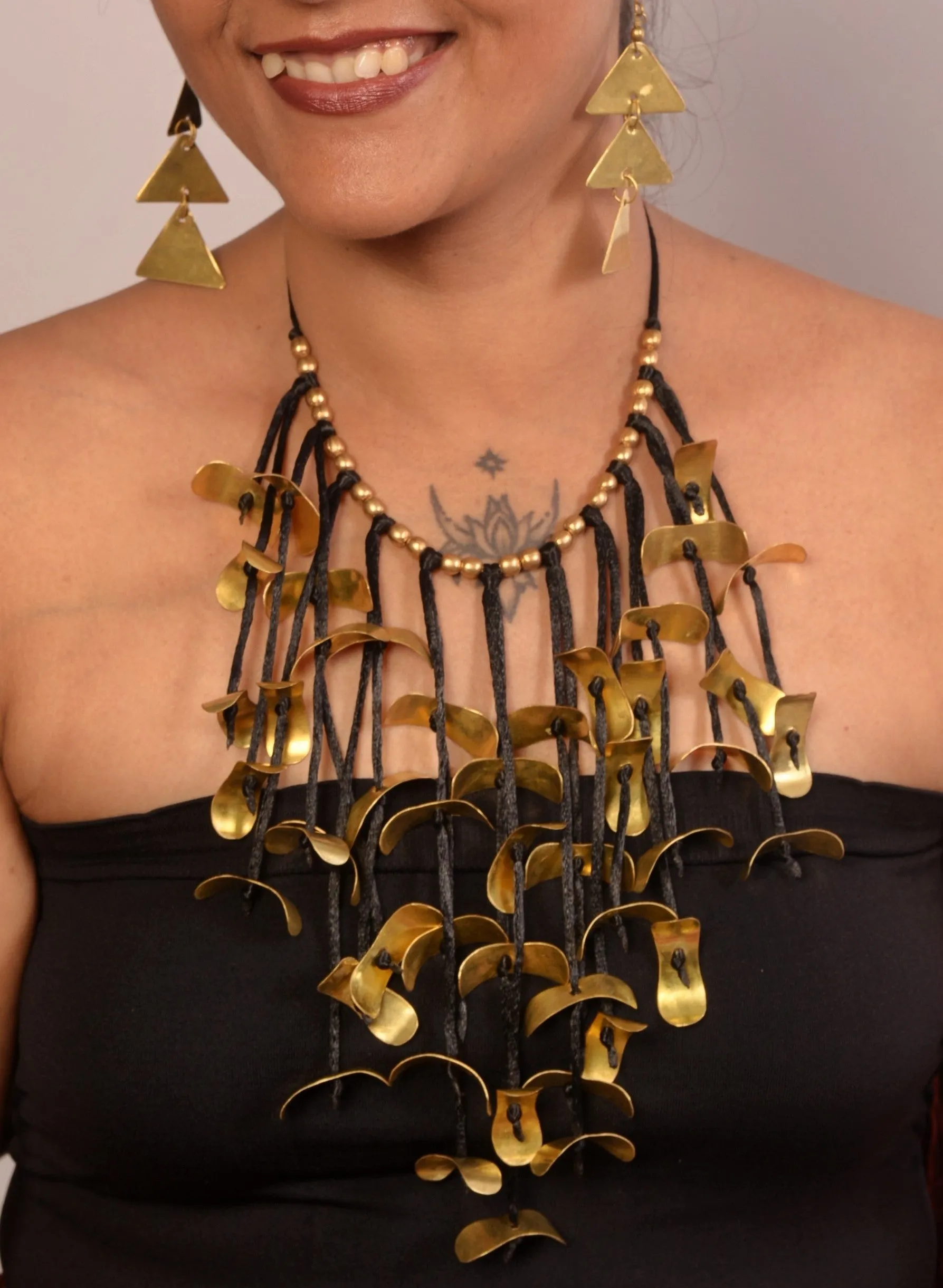 Mihika Contemporary Dokra Necklace