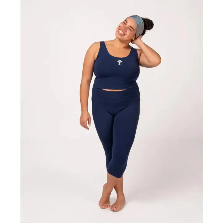 Mini Mushroom Organic Cropped Leggings