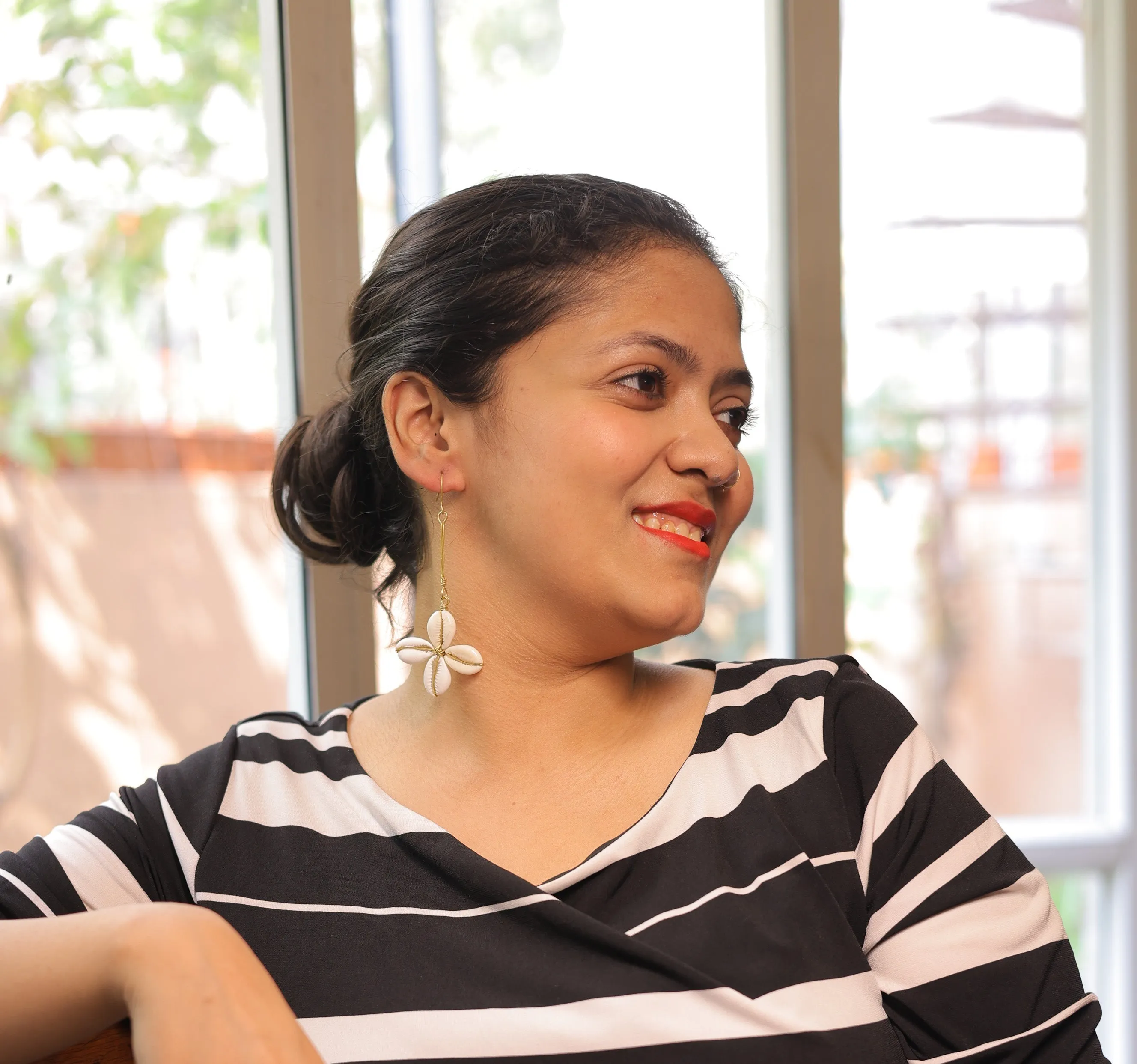 Navita Contemporary Dokra Earrings