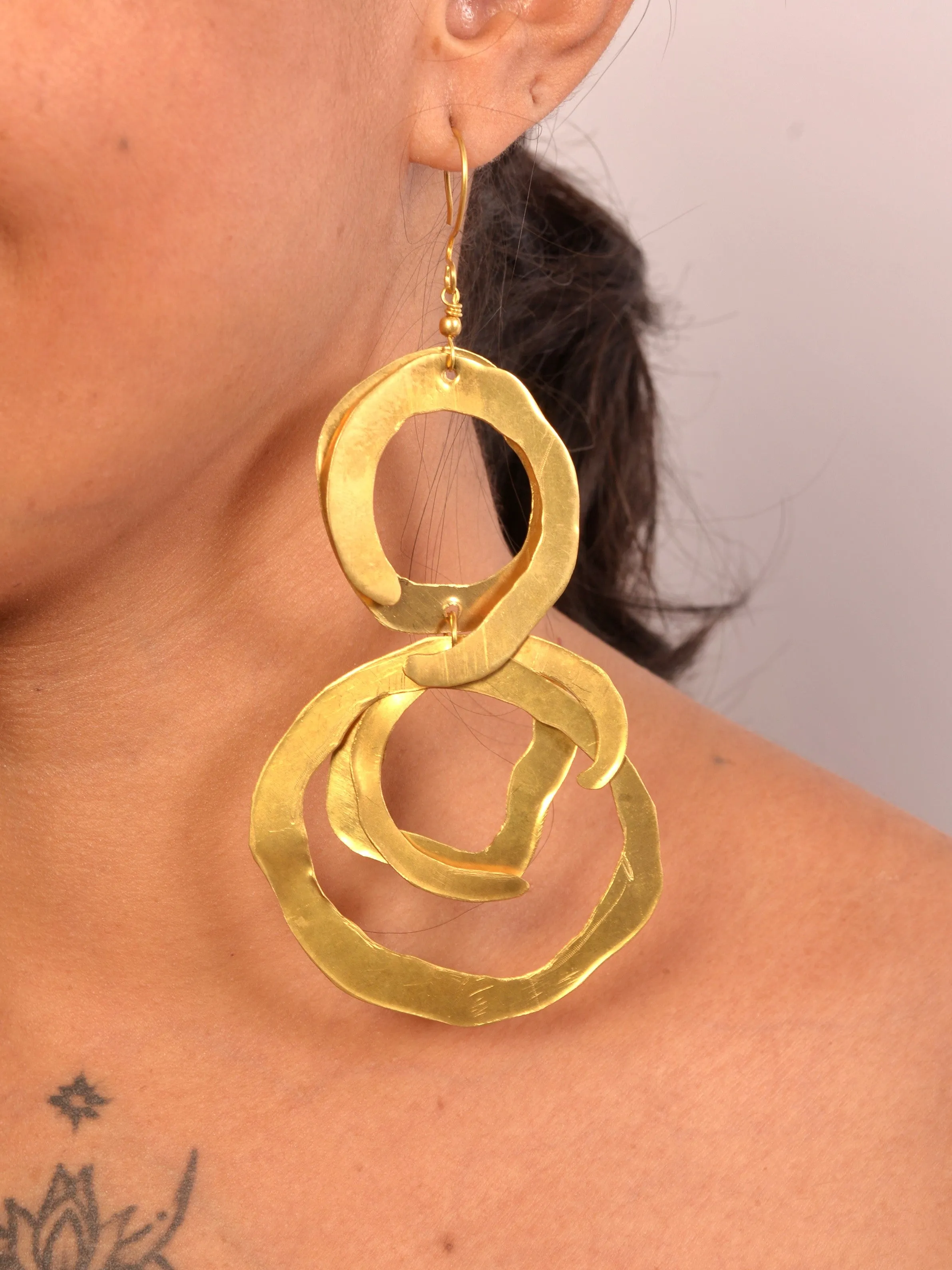 Pranavi Contemporary Dokra Earrings