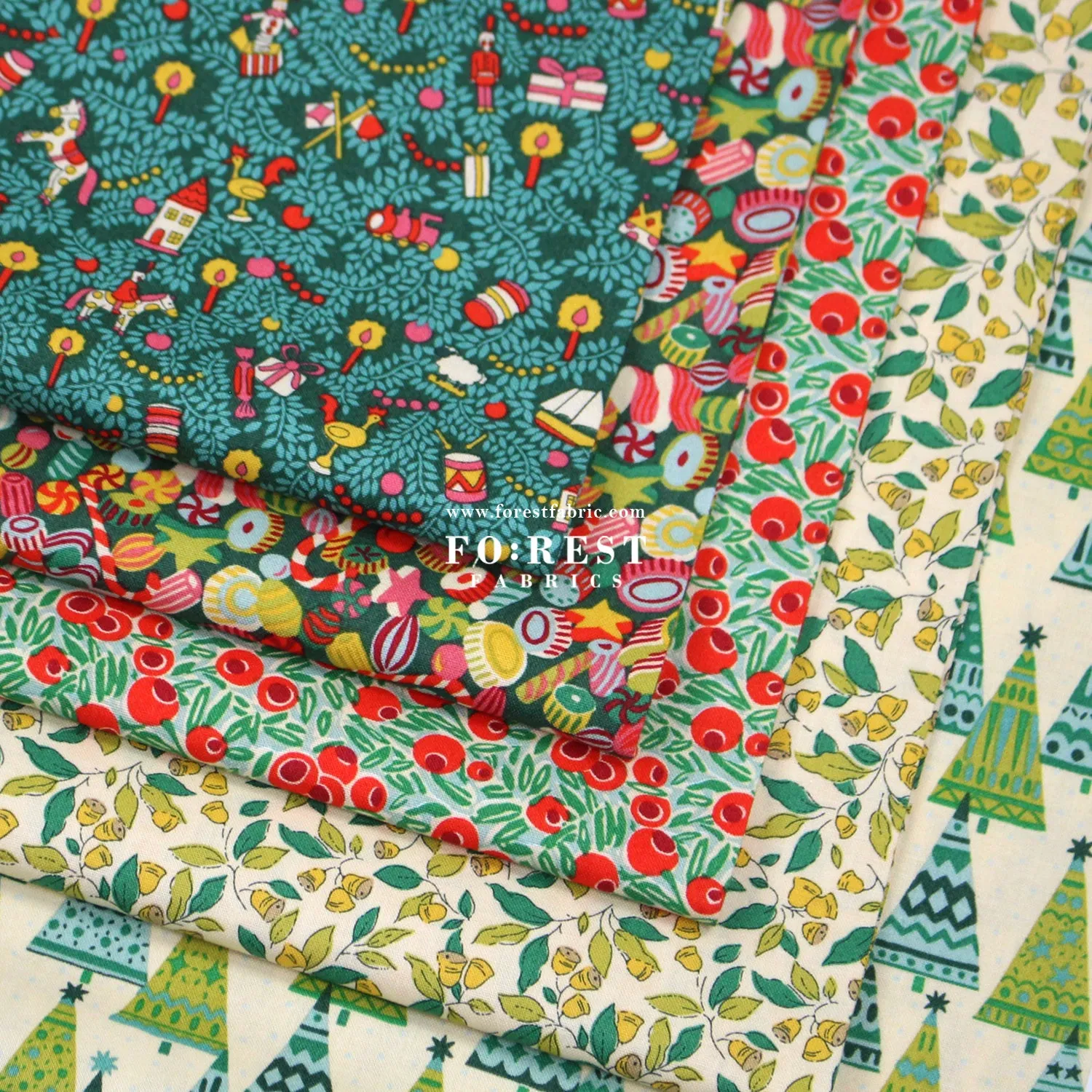 Quilting Liberty - Frosty Forest fabric A