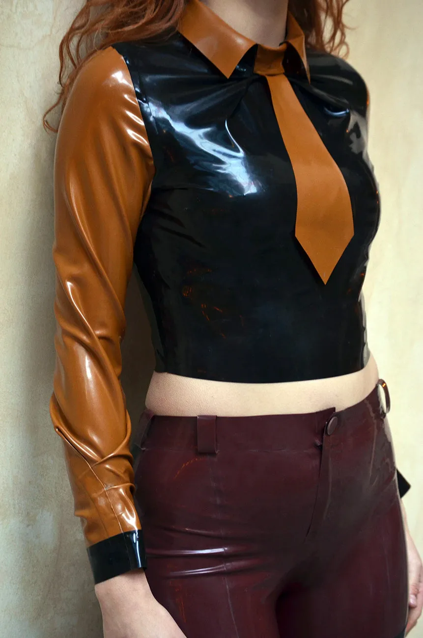"Booty" Latex Push-up Leggings with Pockets & Front Zipper
