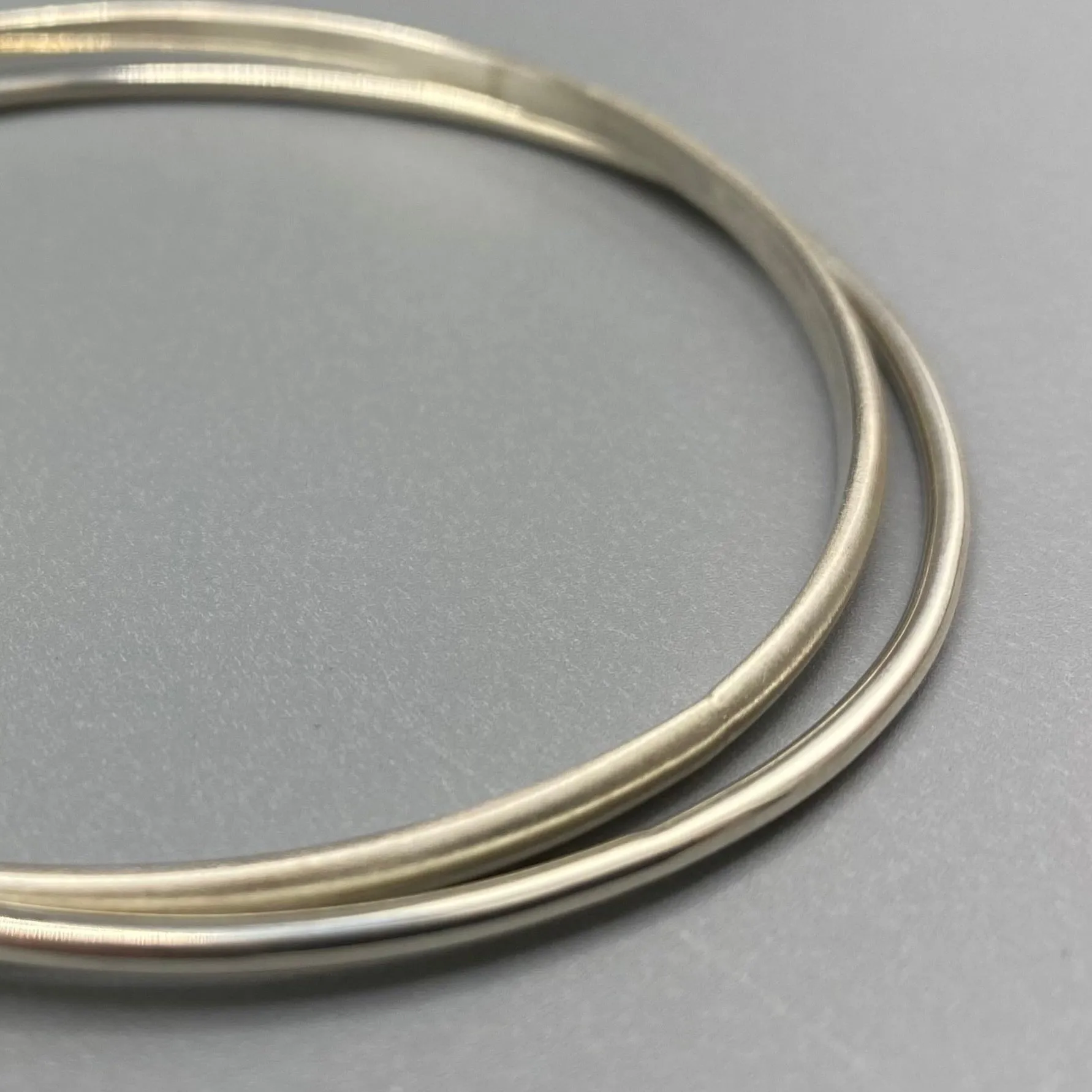 Sarah McCallum Brushed & Polished Silver Linked Bangle