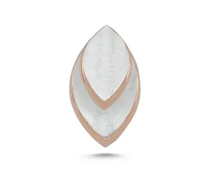 Silver & Rose Gold Leaf Pendant
