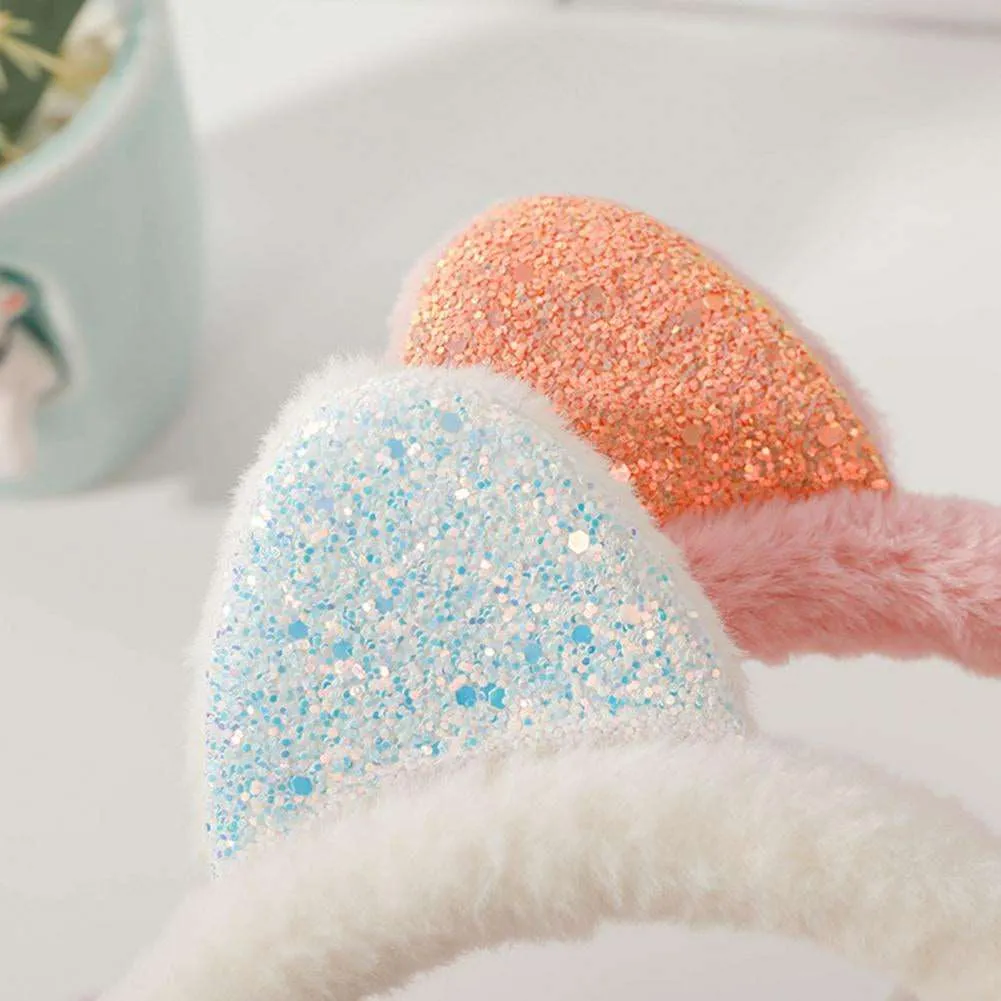 Sparkle Kitty Plush Earmuffs