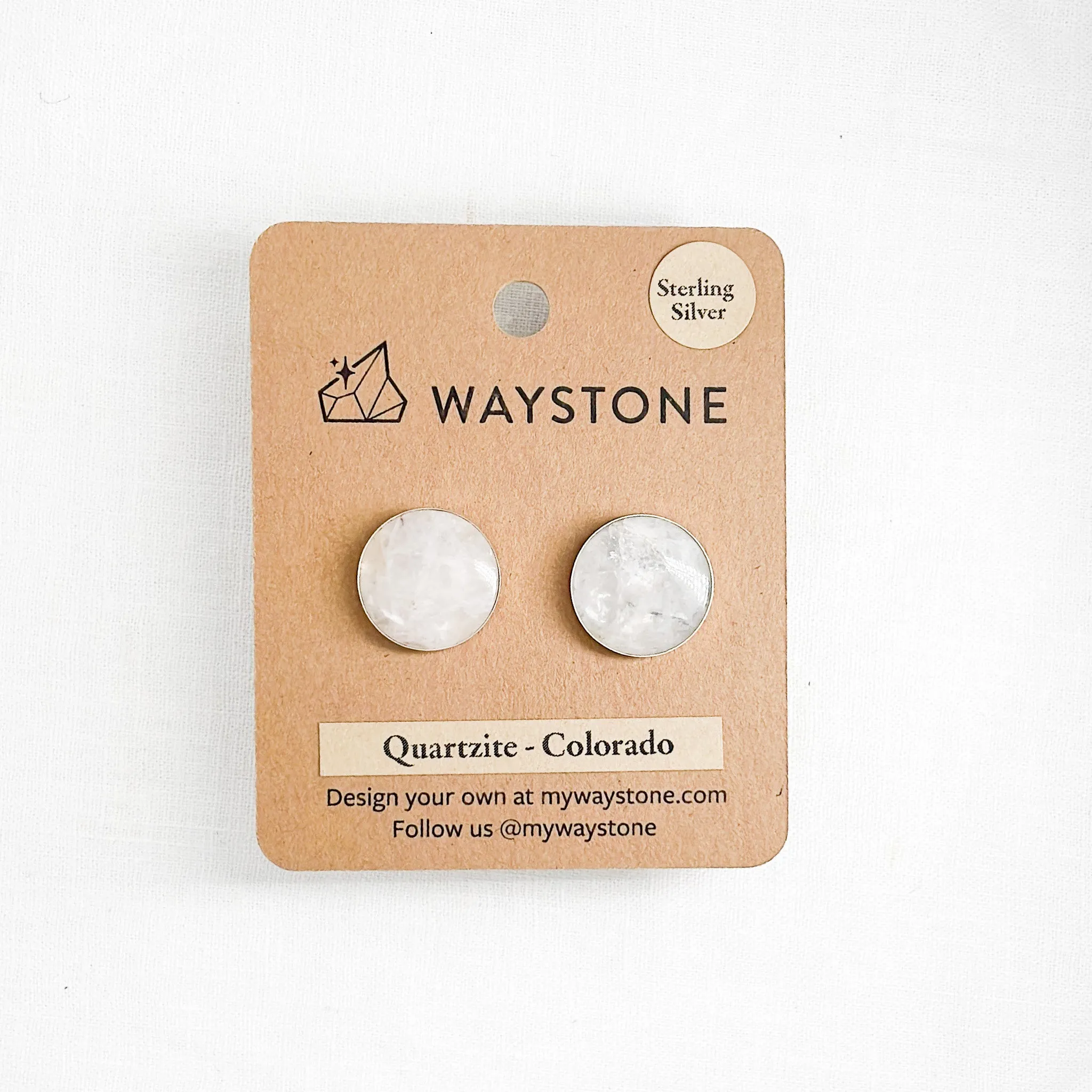 Sterling Silver Statement Confluence Earrings - Frosty Quartz